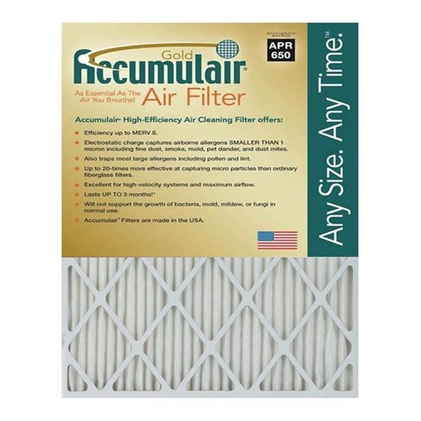 Accumulair Accumulair FB20X25X0.5 Gold 0.5 In. Filter;  Pack Of 4 FB20X25X0.5